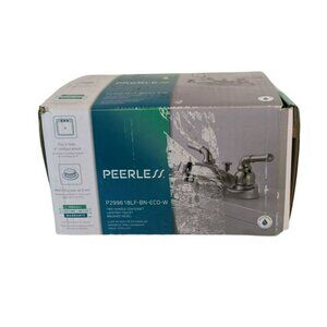 Peerless P299618LF-BN-ECO-W Two Handle Centerset Bathroom Faucet, Brushed Nickel